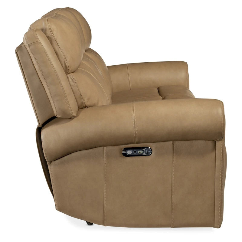 Canapé électrique Hooker Furniture SS103-PHZ3-OBERON-POWER-SOFA Oberon en cuir de 89 pouces de large