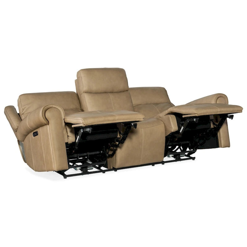 Canapé électrique Hooker Furniture SS103-PHZ3-OBERON-POWER-SOFA Oberon en cuir de 89 pouces de large