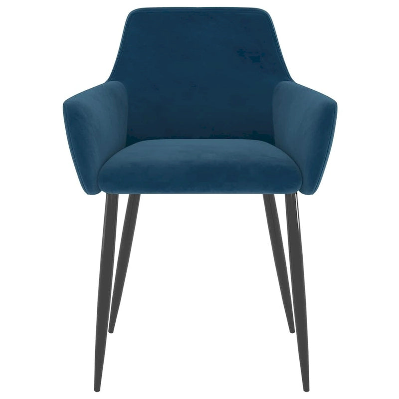 vidaXL Chaises de salle à manger Chaise rembourrée avec pieds en métal pour salon Velours - 22 x 22 x 30.7