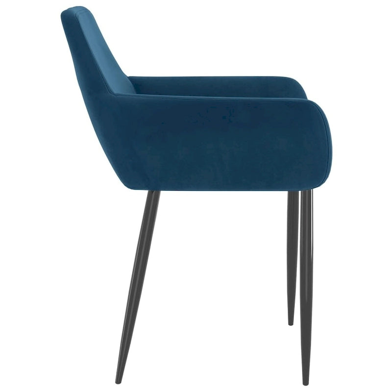 vidaXL Chaises de salle à manger Chaise rembourrée avec pieds en métal pour salon Velours - 22 x 22 x 30.7