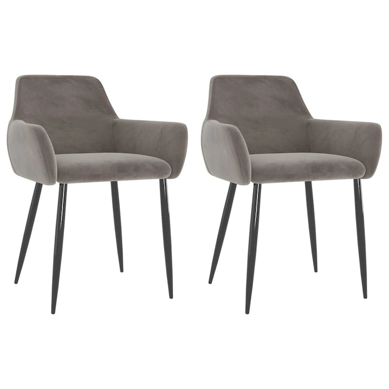 vidaXL Chaises de salle à manger Chaise rembourrée avec pieds en métal pour salon Velours - 22 x 22 x 30.7