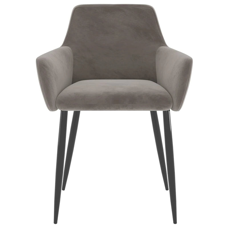 vidaXL Chaises de salle à manger Chaise rembourrée avec pieds en métal pour salon Velours - 22 x 22 x 30.7