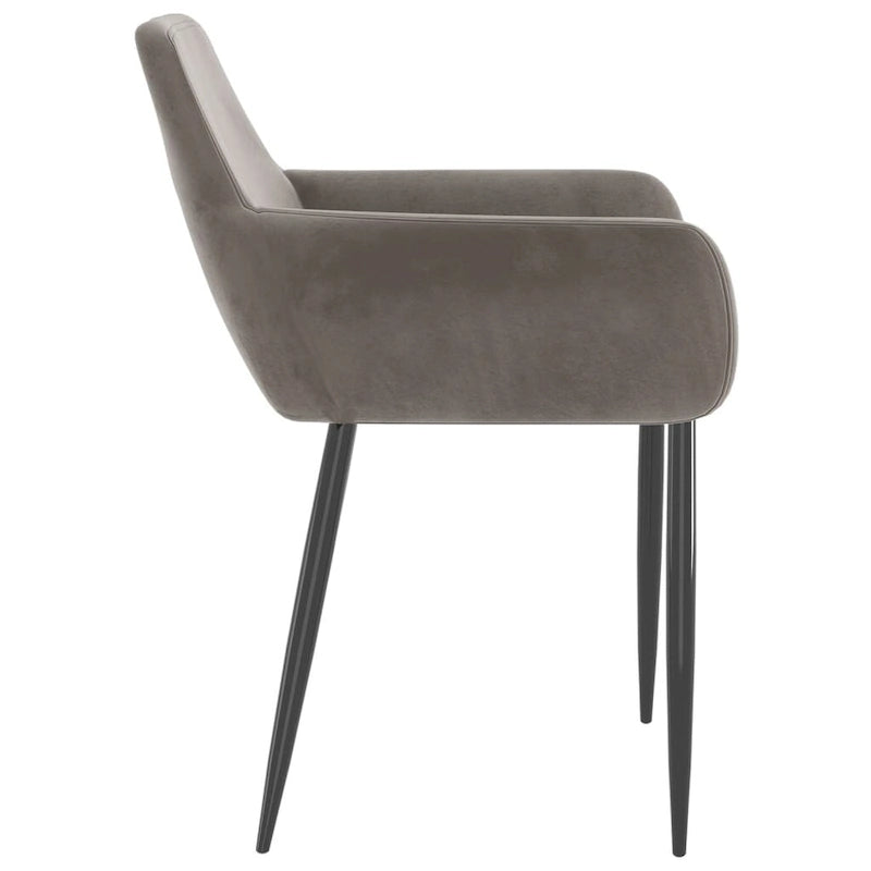 vidaXL Chaises de salle à manger Chaise rembourrée avec pieds en métal pour salon Velours - 22 x 22 x 30.7