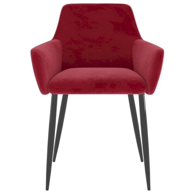 vidaXL Chaises de salle à manger Chaise rembourrée avec pieds en métal pour salon Velours - 22 x 22 x 30.7