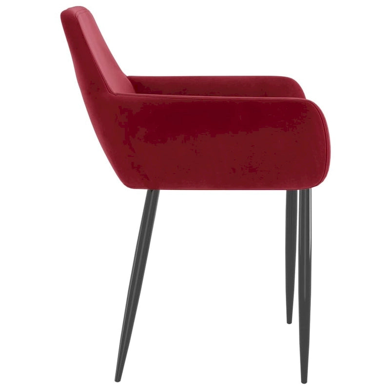 vidaXL Chaises de salle à manger Chaise rembourrée avec pieds en métal pour salon Velours - 22 x 22 x 30.7