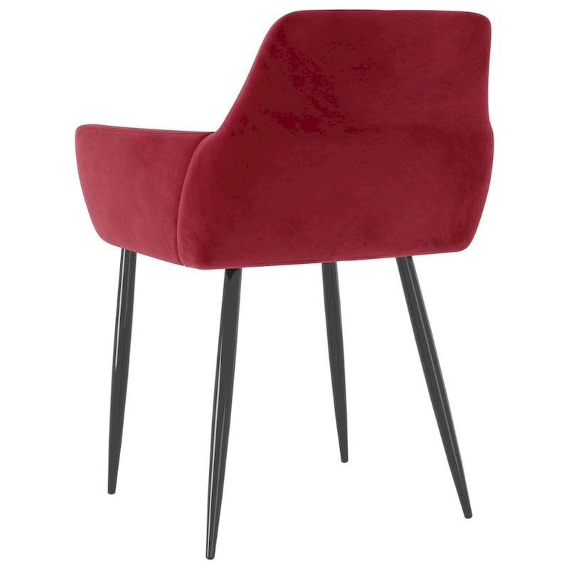 vidaXL Chaises de salle à manger Chaise rembourrée avec pieds en métal pour salon Velours - 22 x 22 x 30.7