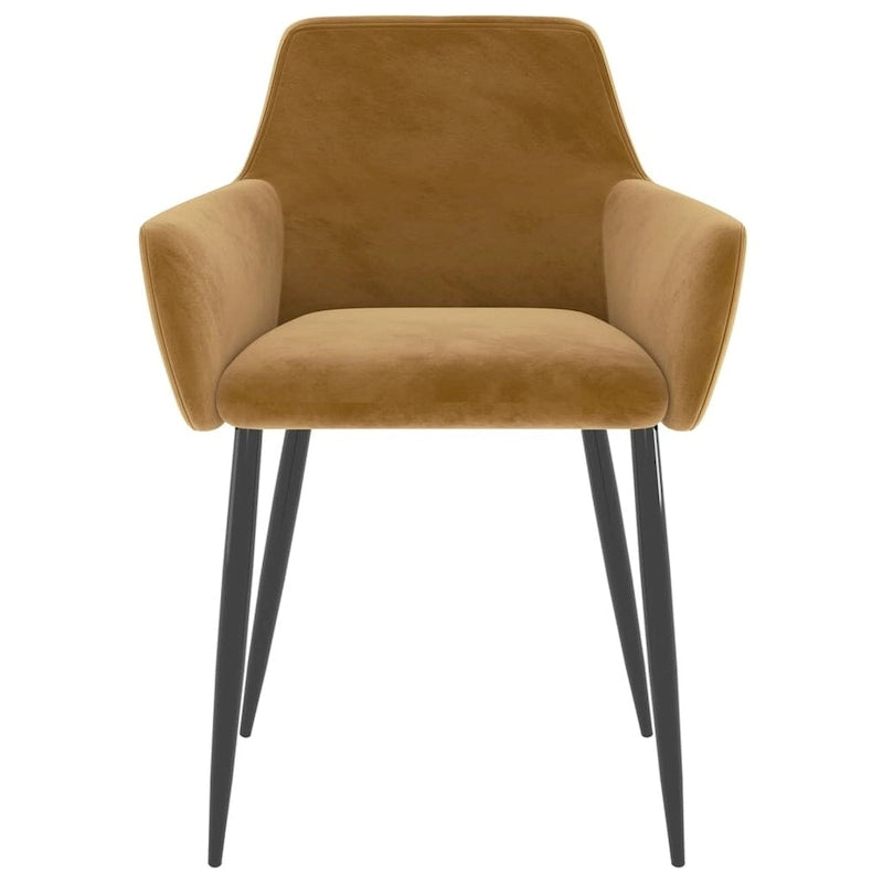 vidaXL Chaises de salle à manger Chaise rembourrée avec pieds en métal pour salon Velours - 22 x 22 x 30.7