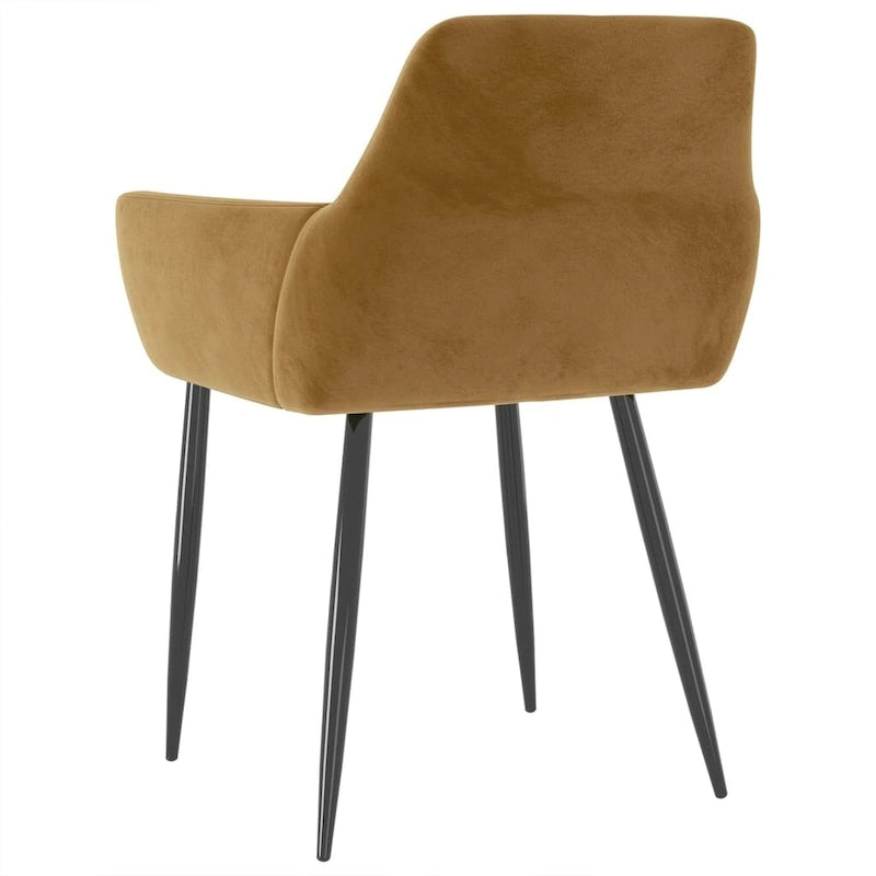 vidaXL Chaises de salle à manger Chaise rembourrée avec pieds en métal pour salon Velours - 22 x 22 x 30.7