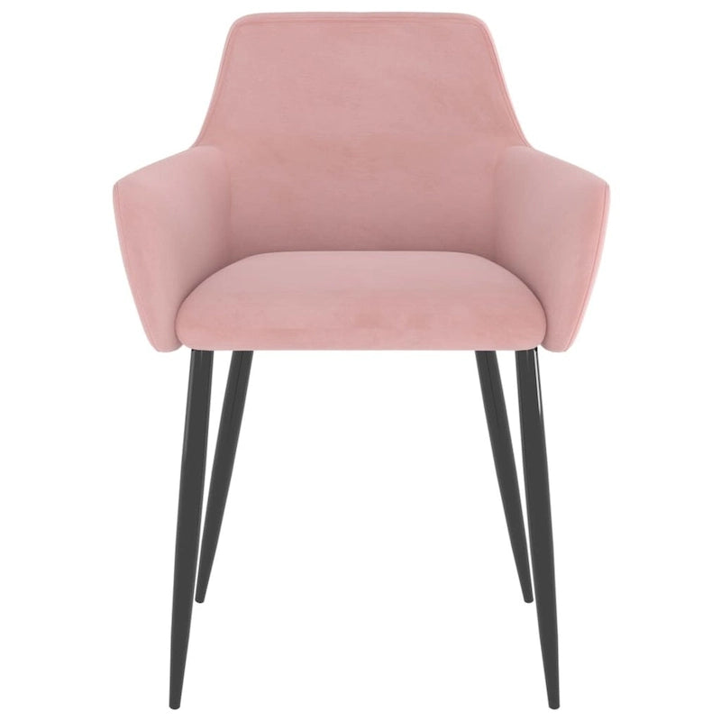 vidaXL Chaises de salle à manger Chaise rembourrée avec pieds en métal pour salon Velours - 22 x 22 x 30.7