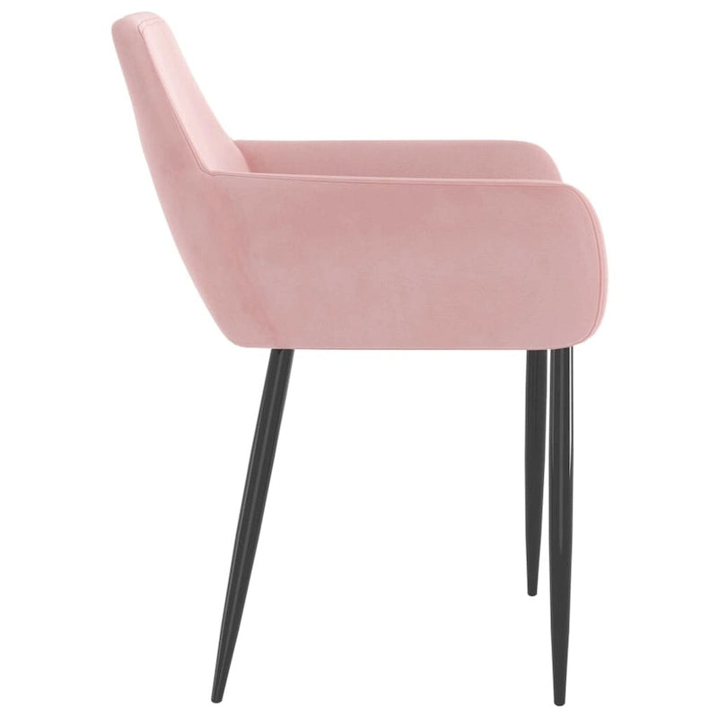 vidaXL Chaises de salle à manger Chaise rembourrée avec pieds en métal pour salon Velours - 22 x 22 x 30.7