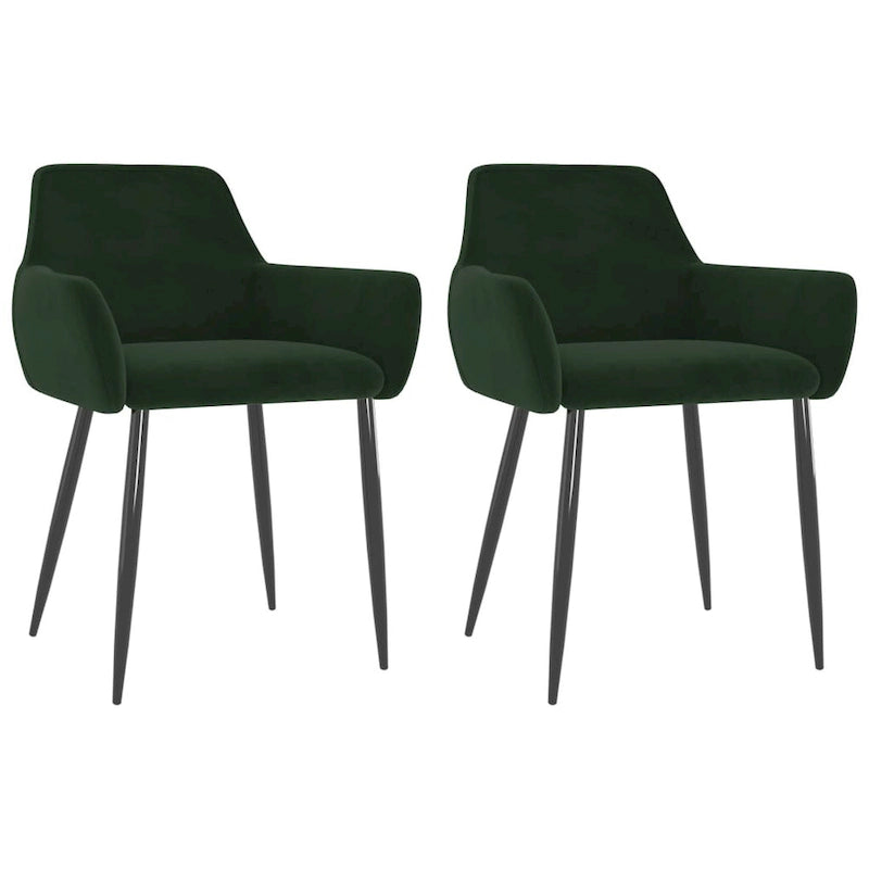 vidaXL Chaises de salle à manger Chaise rembourrée avec pieds en métal pour salon Velours - 22 x 22 x 30.7