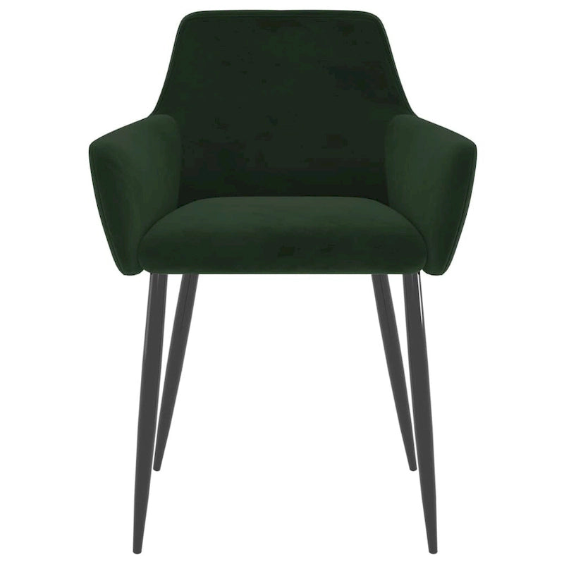vidaXL Chaises de salle à manger Chaise rembourrée avec pieds en métal pour salon Velours - 22 x 22 x 30.7