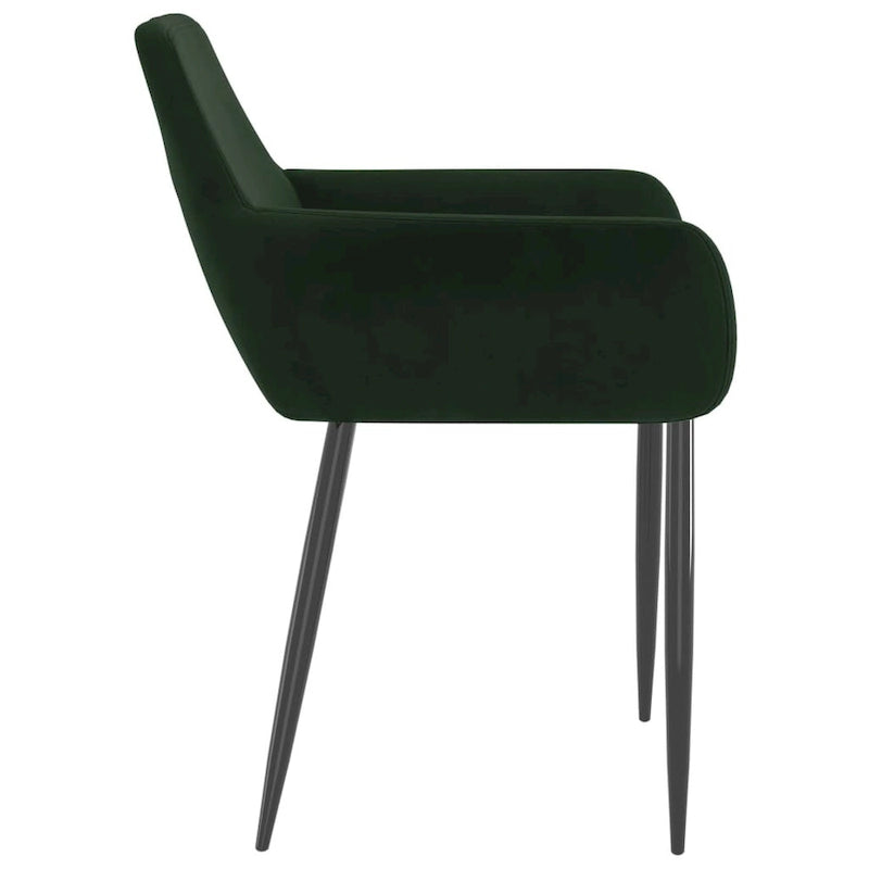 vidaXL Chaises de salle à manger Chaise rembourrée avec pieds en métal pour salon Velours - 22 x 22 x 30.7
