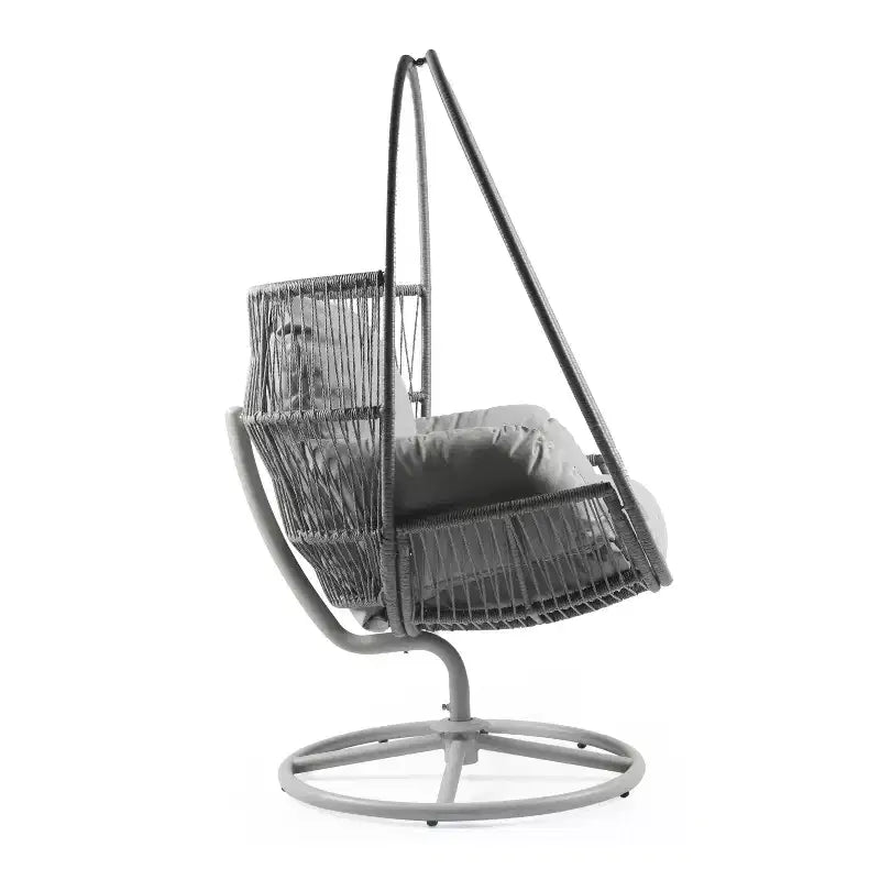 Christopher Knight Home Lina Chaise longue pivotante d'extérieur en osier, Gris clair