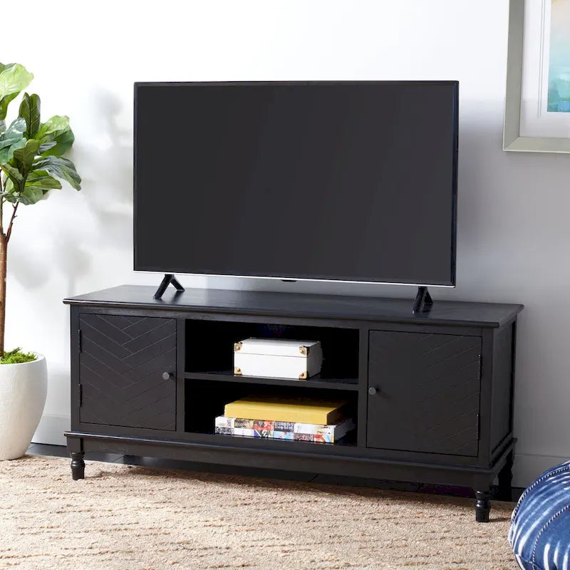 Meuble TV Safavieh Echo 2 portes 2 étagères - 47,3 L x 15,8 P x 20 H - 47Lx16Px20H
