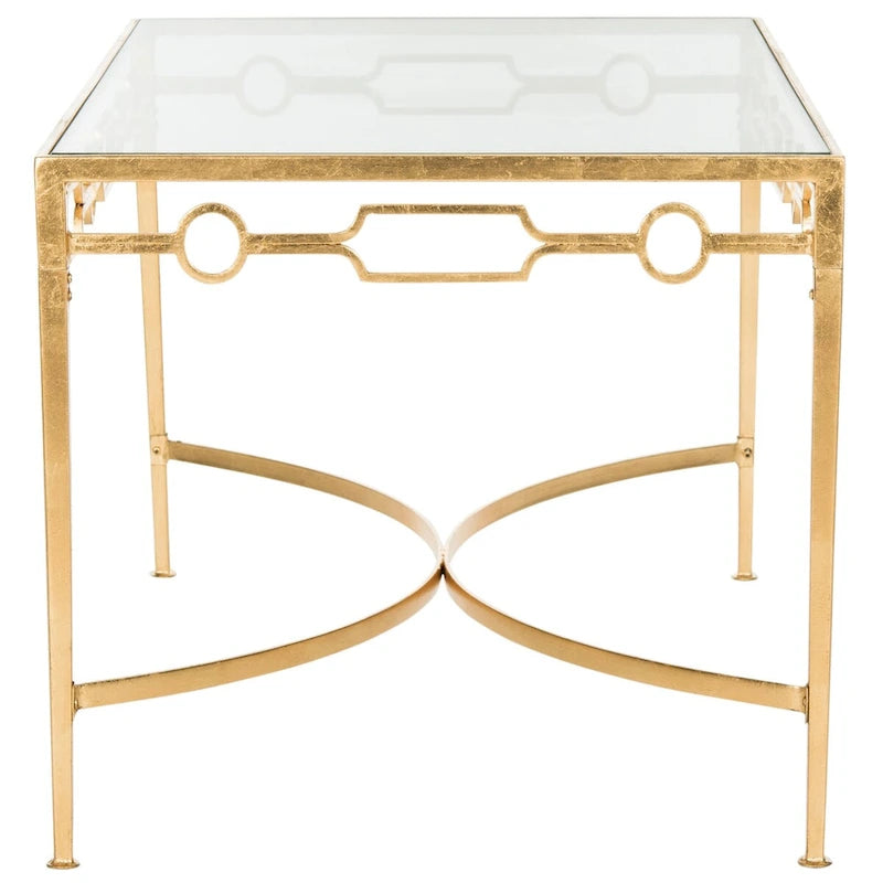 SAFAVIEH Mihaiela Table basse rétro feuille d'or - 41Lx24Px22H