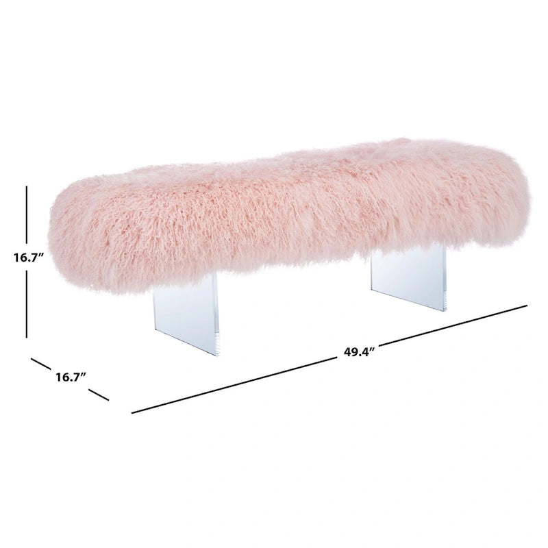 Pouf en peau de mouton Gaetane SAFAVIEH Couture