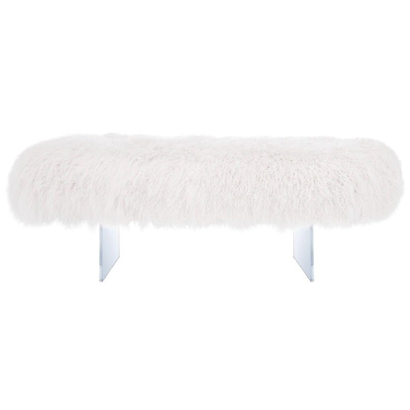 Pouf en peau de mouton Gaetane SAFAVIEH Couture