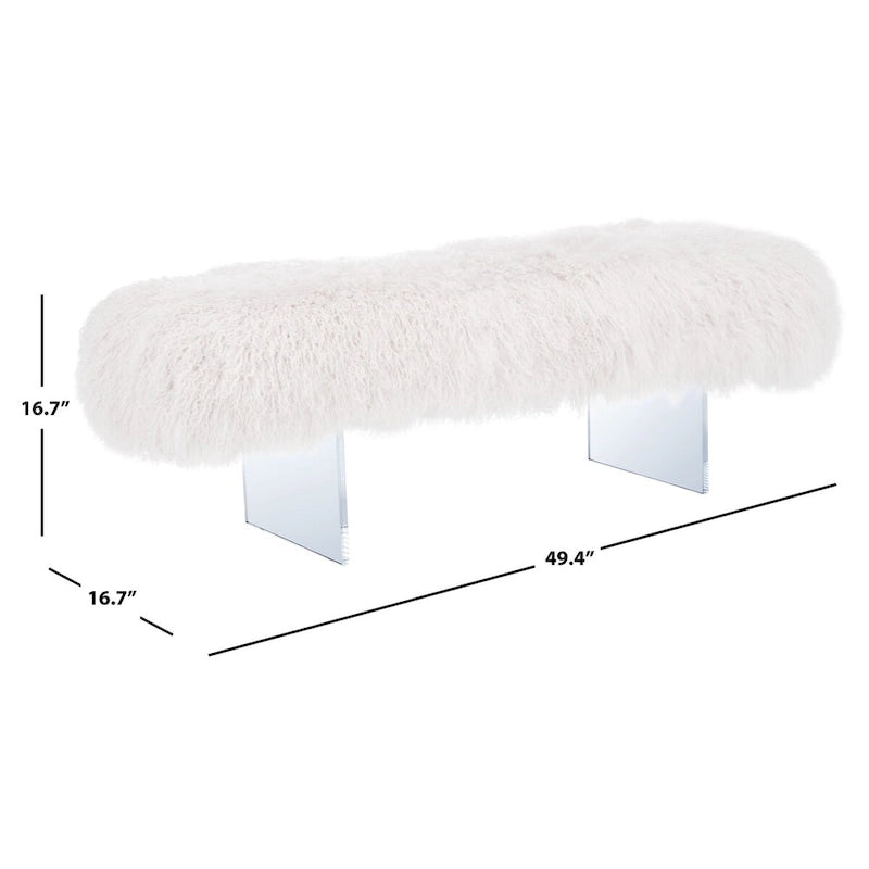 Pouf en peau de mouton Gaetane SAFAVIEH Couture