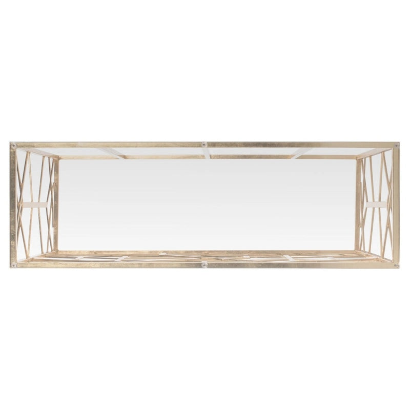 Console Corrine Safavieh Couture feuille d'or - 47 l. x 15,5 L. x 30 H. - 47 l. x 16 P. x 30 H.