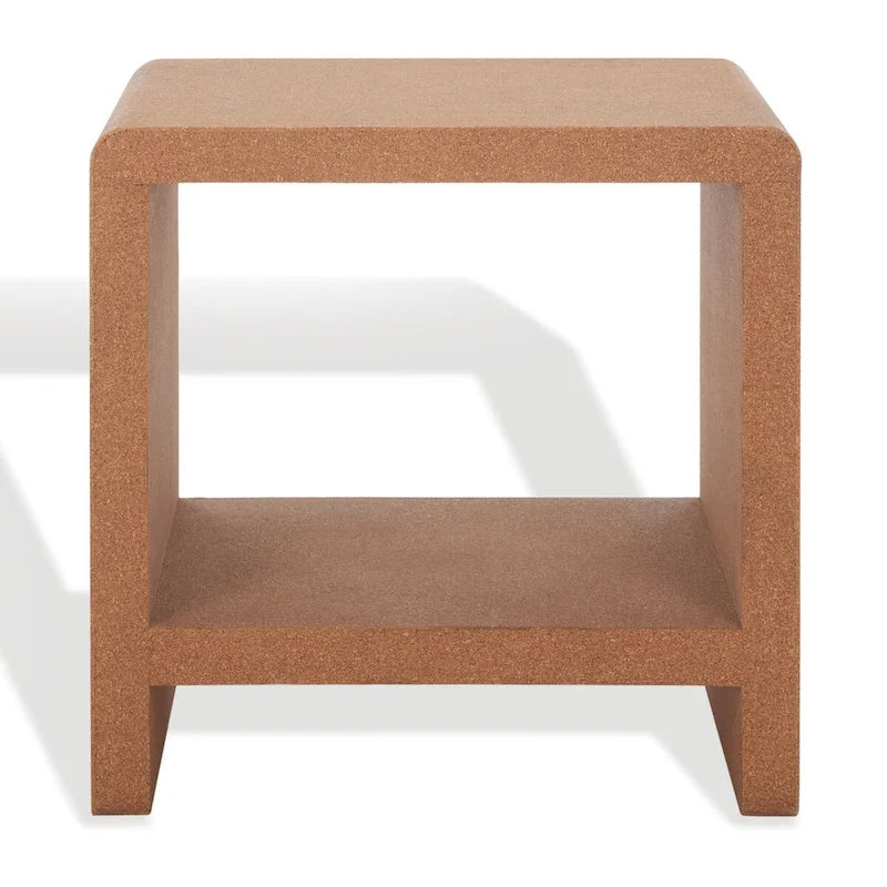 SAFAVIEH Couture Liivia – Table d'appoint en liège – 18 po l. x 14 po P x 18 po H – 18 po l. x 14 po P x 18 po H