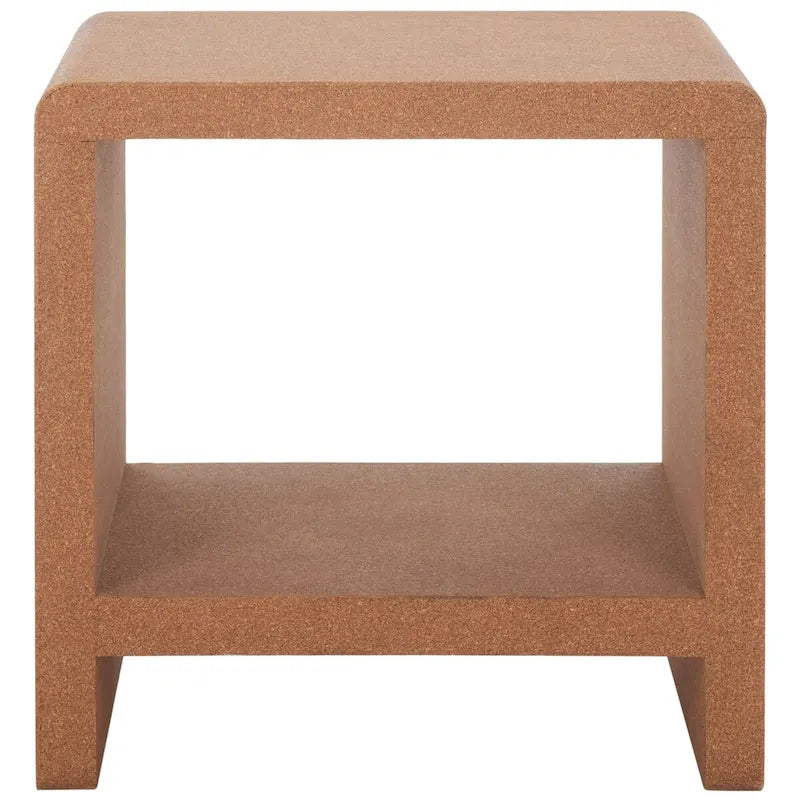 SAFAVIEH Couture Liivia – Table d'appoint en liège – 18 po l. x 14 po P x 18 po H – 18 po l. x 14 po P x 18 po H