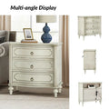 Alois Traditional 3-Drawer Nightstand with Solid Wood Spindle Legs Set of 2 by 