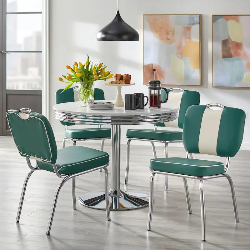 Ensemble de salle à manger rétro 5 pièces Raleigh Simple Living