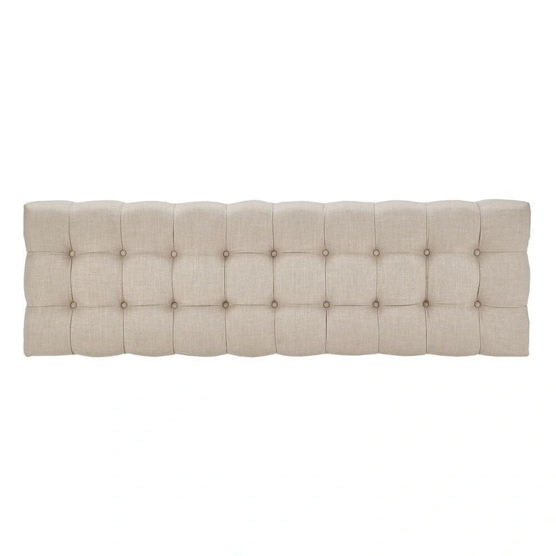 Banc capitonné en tissu de lin Knightsbridge par iNSPIRE Q Artisan