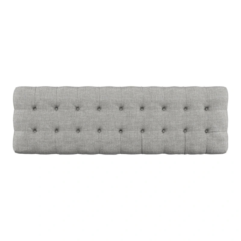Banc capitonné en tissu de lin Knightsbridge par iNSPIRE Q Artisan