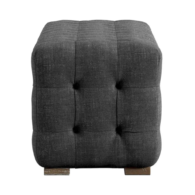 Banc capitonné en tissu de lin Knightsbridge par iNSPIRE Q Artisan