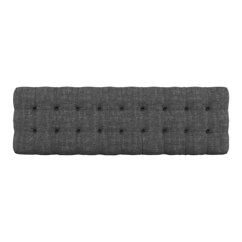 Banc capitonné en tissu de lin Knightsbridge par iNSPIRE Q Artisan