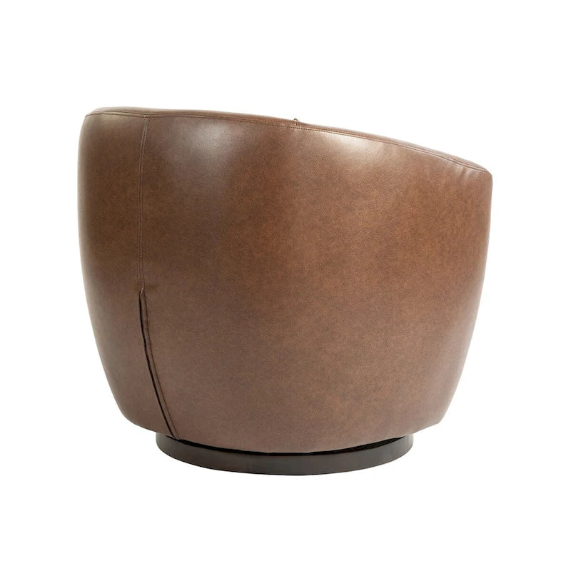 Fauteuil pivotant rembourré avec rangement, chaise d'appoint moderne pour salon, chambre, bureau, espaces de lecture - PU