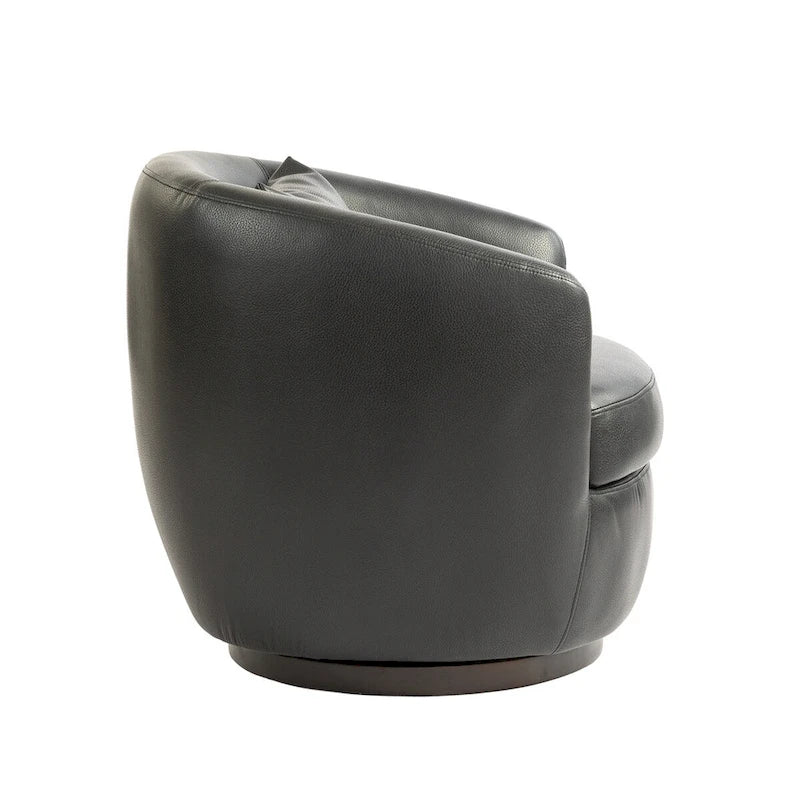 Fauteuil pivotant rembourré avec rangement, chaise d'appoint moderne pour salon, chambre, bureau, espaces de lecture - PU