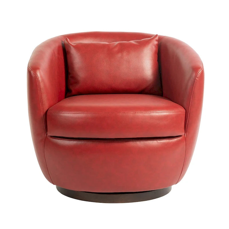 Fauteuil pivotant rembourré avec rangement, chaise d'appoint moderne pour salon, chambre, bureau, espaces de lecture - PU