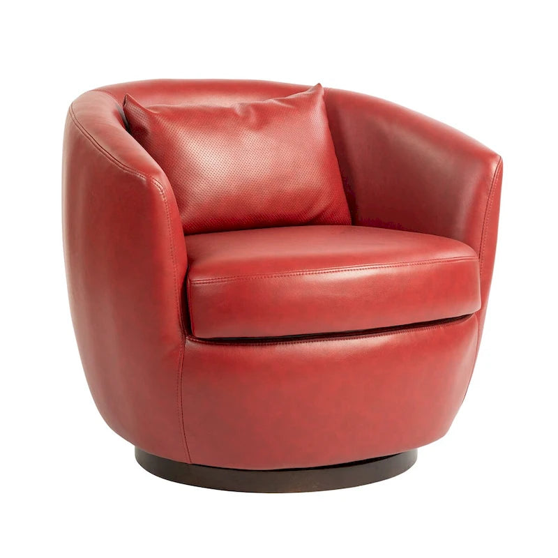 Fauteuil pivotant rembourré avec rangement, chaise d'appoint moderne pour salon, chambre, bureau, espaces de lecture - PU