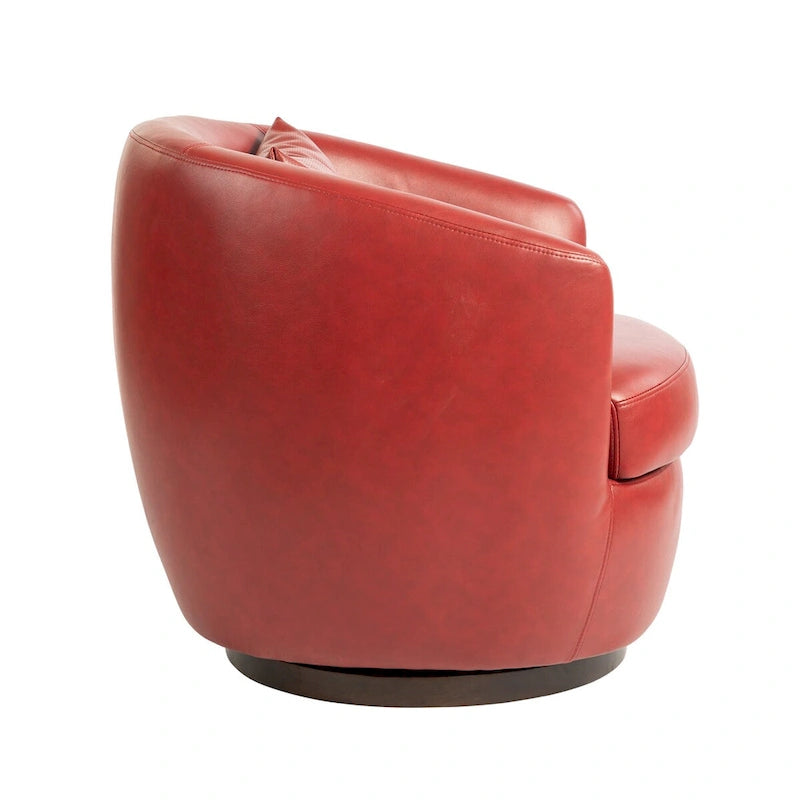 Fauteuil pivotant rembourré avec rangement, chaise d'appoint moderne pour salon, chambre, bureau, espaces de lecture - PU