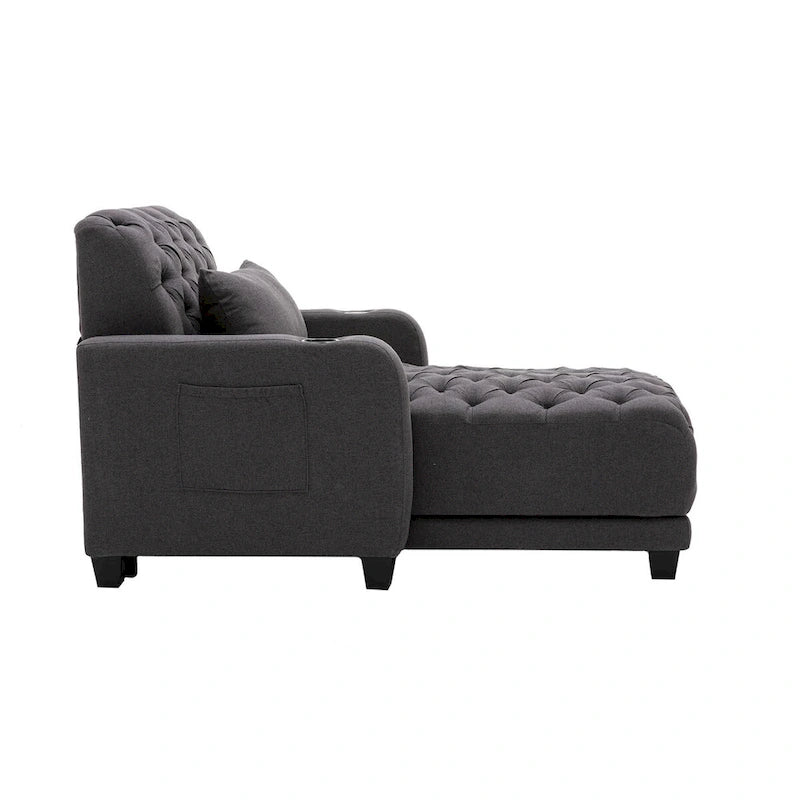 Clihome méridienne inclinable capitonnée