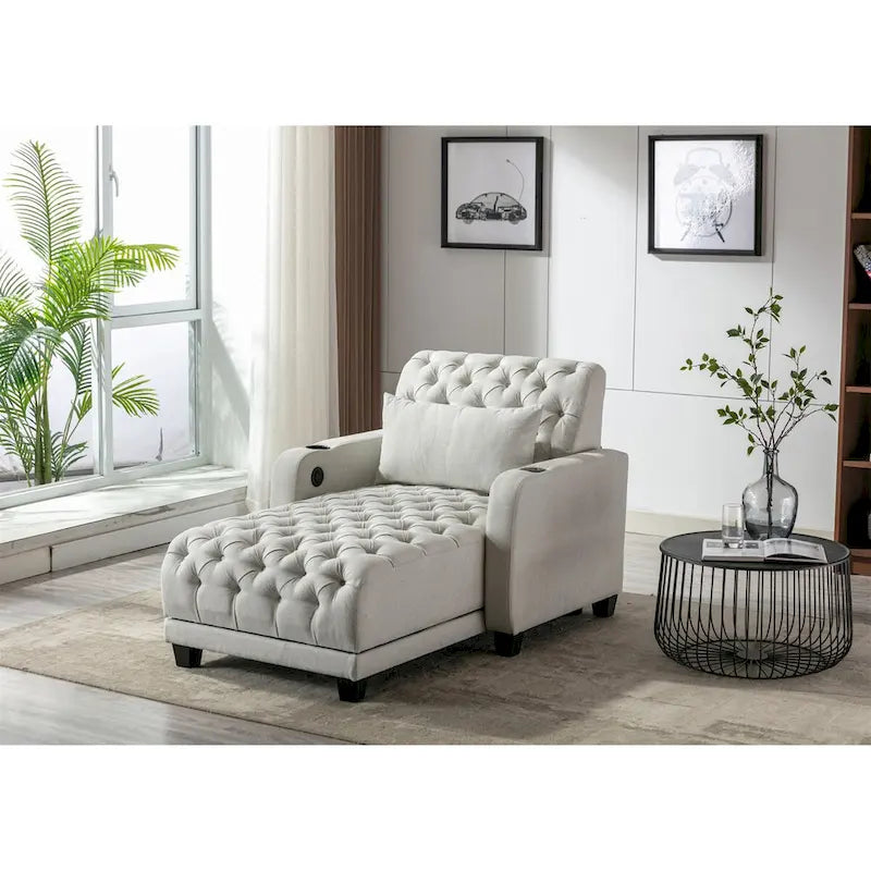 Clihome méridienne inclinable capitonnée