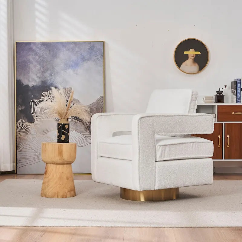 Fauteuil club pivotant à 360 degrés, moderne et individuel