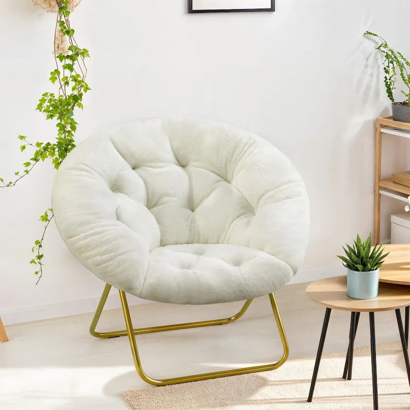 Fauteuil d'appoint en lin capitonné confortable, Canapé de lecture pour salon, chambre à coucher