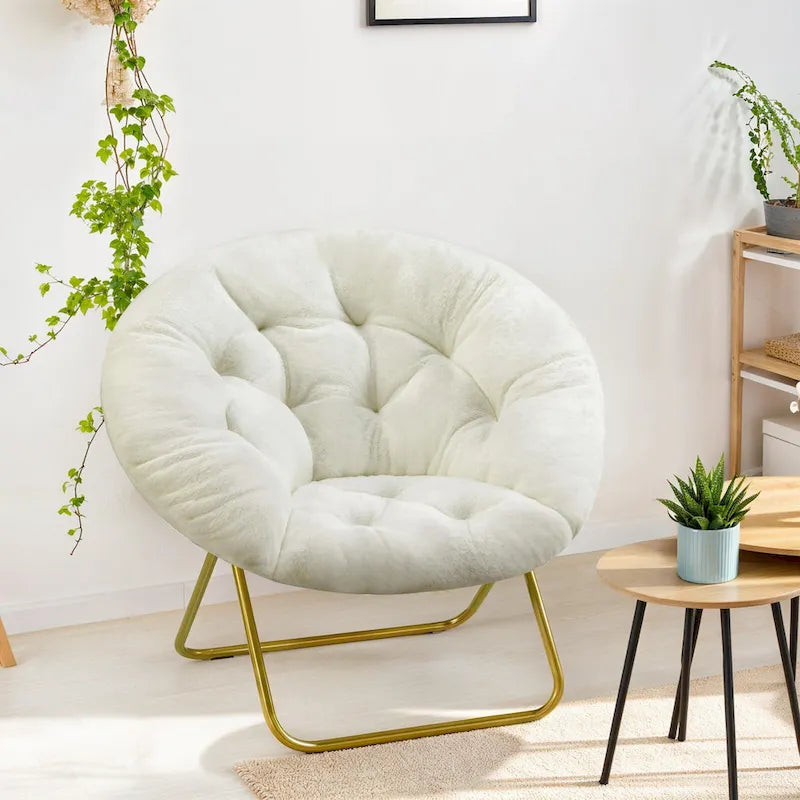Fauteuil d'appoint en lin capitonné confortable, Canapé de lecture pour salon, chambre à coucher
