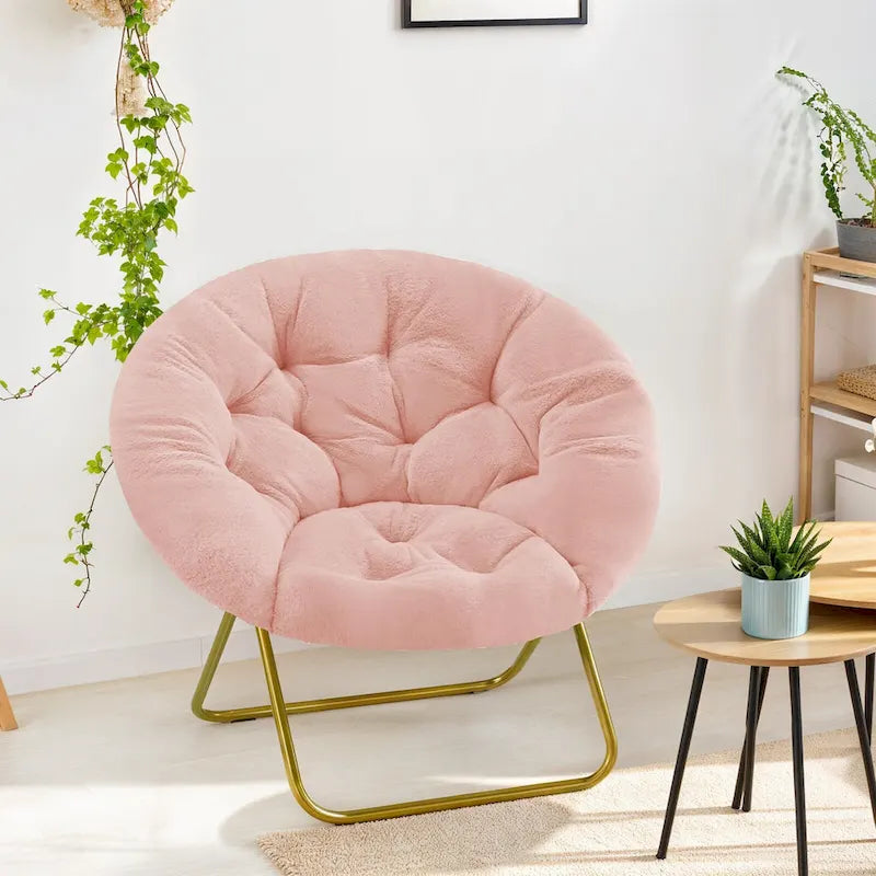 Fauteuil d'appoint en lin capitonné confortable, Canapé de lecture pour salon, chambre à coucher