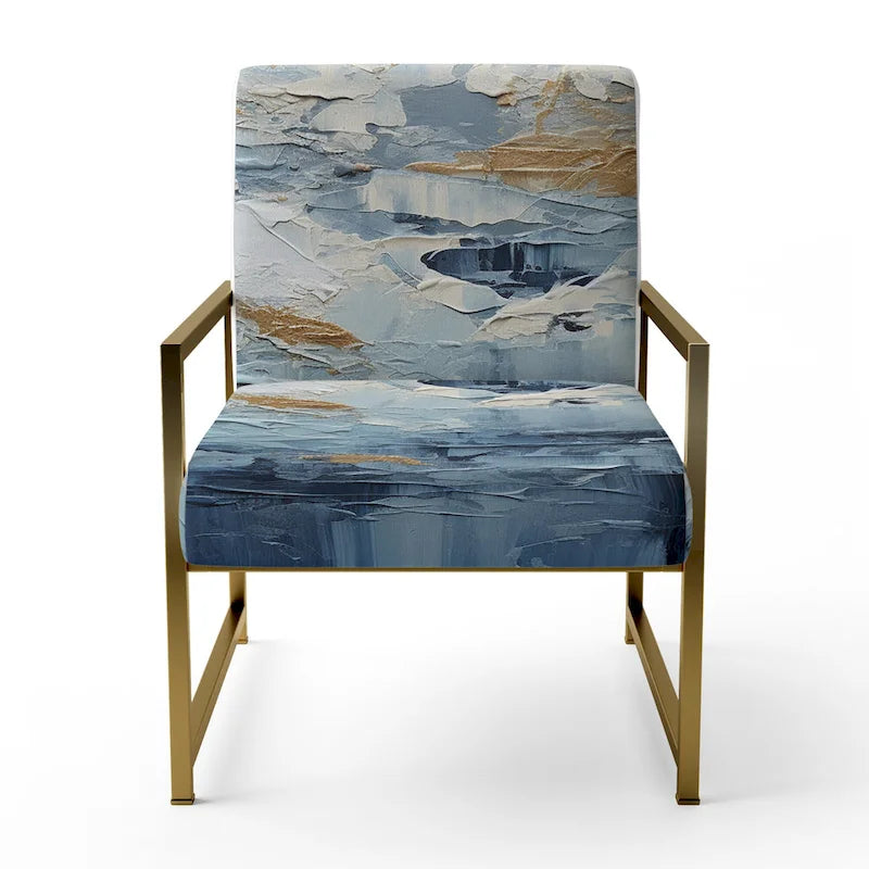 Designart Fauteuil d'appoint rembourré abstrait Scandinavian Solitude III avec chaise nautique et côtière – Plusieurs couleurs
