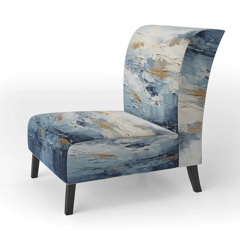 Designart Fauteuil d'appoint rembourré abstrait Scandinavian Solitude III avec chaise nautique et côtière – Plusieurs couleurs