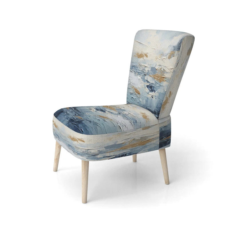 Designart Fauteuil d'appoint rembourré abstrait Scandinavian Solitude III avec chaise nautique et côtière – Plusieurs couleurs