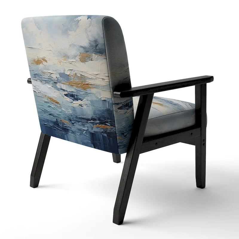 Designart Fauteuil d'appoint rembourré abstrait Scandinavian Solitude III avec chaise nautique et côtière – Plusieurs couleurs