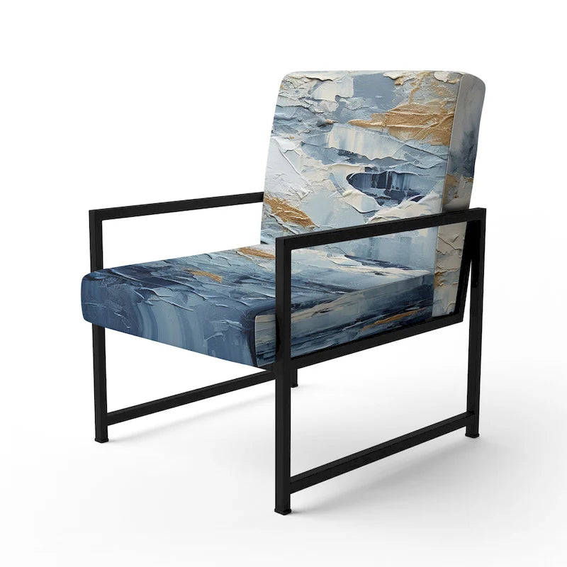Designart Fauteuil d'appoint rembourré abstrait Scandinavian Solitude III avec chaise nautique et côtière – Plusieurs couleurs