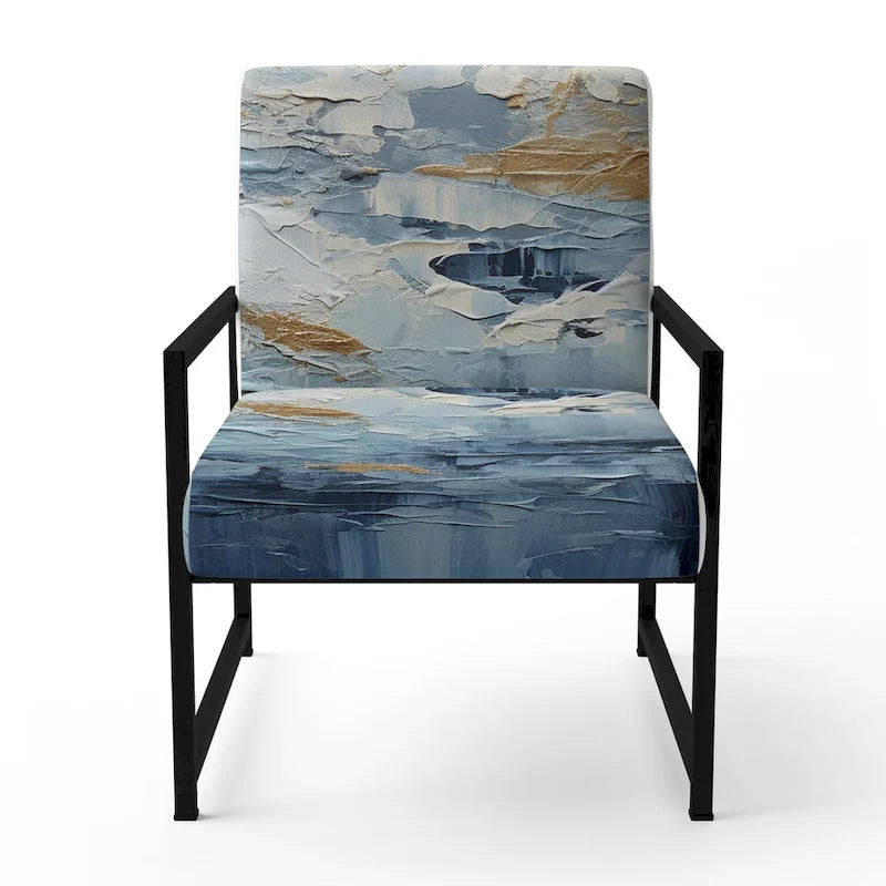 Designart Fauteuil d'appoint rembourré abstrait Scandinavian Solitude III avec chaise nautique et côtière – Plusieurs couleurs