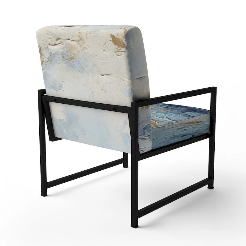 Designart Fauteuil d'appoint rembourré abstrait Scandinavian Solitude III avec chaise nautique et côtière – Plusieurs couleurs